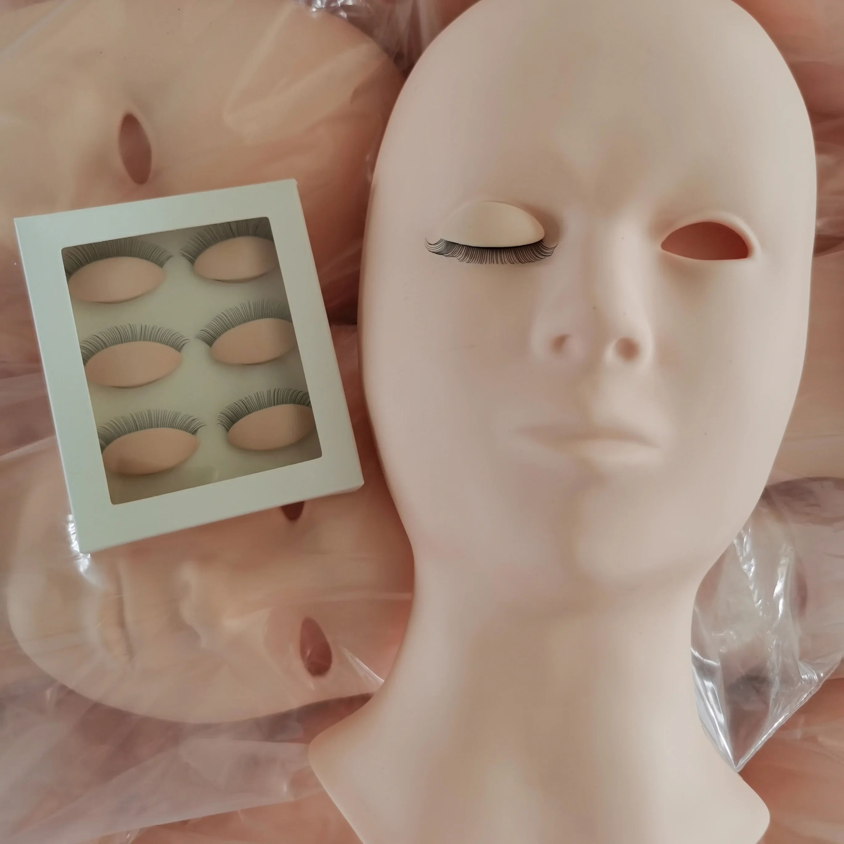 Practice Mannequin Head For Eyelash Extension Training Lash Mannequin Doll Head And Removable Eyelids