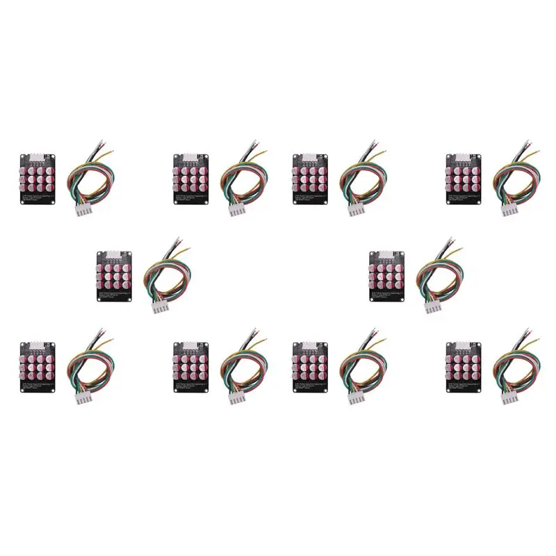 B63B-10X 4S 5A Whole Group Balancer Active BMS Board Lithium Lipo Lifepo4 Battery Equalizer Energy Transfer Capacitor