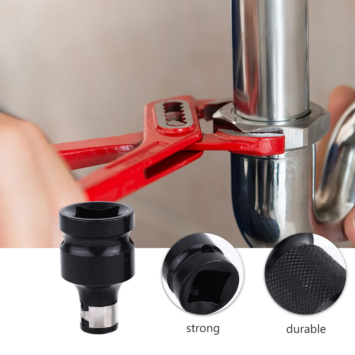 2 pezzi da 1/2 "a 1/4" chiave elettrica adattatore presa convertitore avvitatore a impatto a sgancio rapido per mandrino per trapano avvitatore a percussione