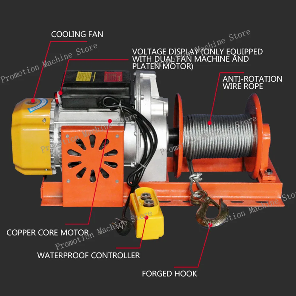 500 كجم 30 متر رافعة كابل كهربائي رفع سلك رافعة معلقة 220 فولت أداة ورشة عمل كهربائية الطاقة العملاقة رافعة ونش رفع 2025 جديد