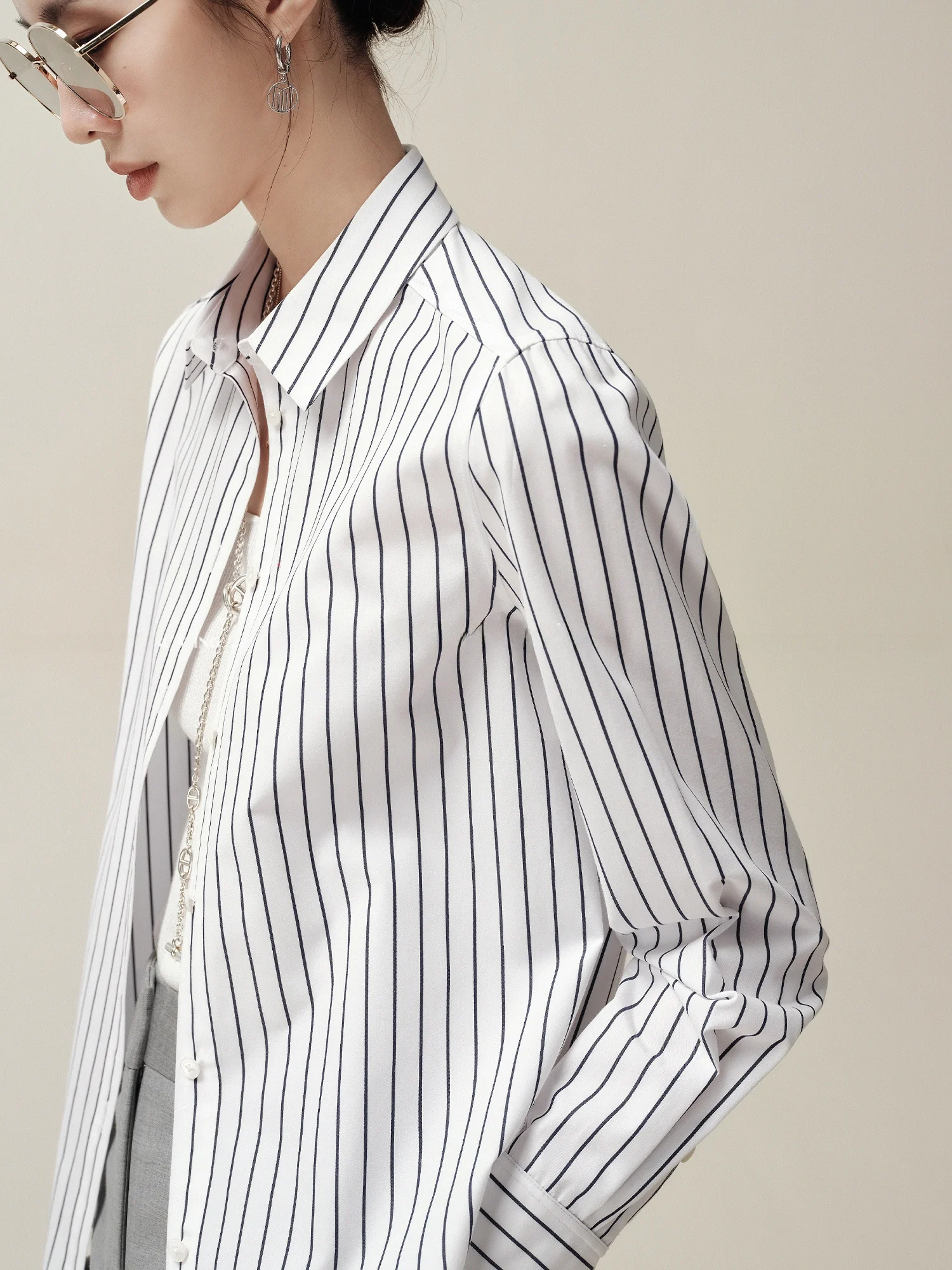 

Футболка Blancwing Spring из высококачественного чесаного хлопка в полоску, удобная, для многослойного ношения, приятная к телу, повседневная, деловая.