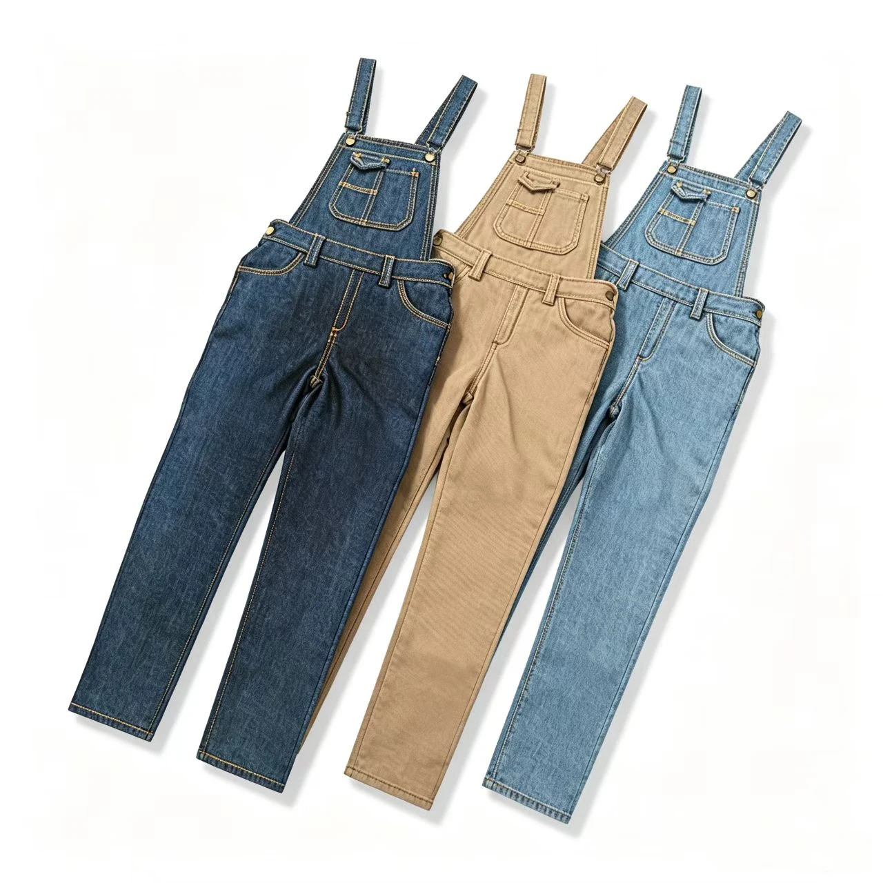 Fits 43-45cm 1/4 BJD Doll Clothes Fashion Strap Jeans Khaki, Black, Denim Blue Toys Gifts
