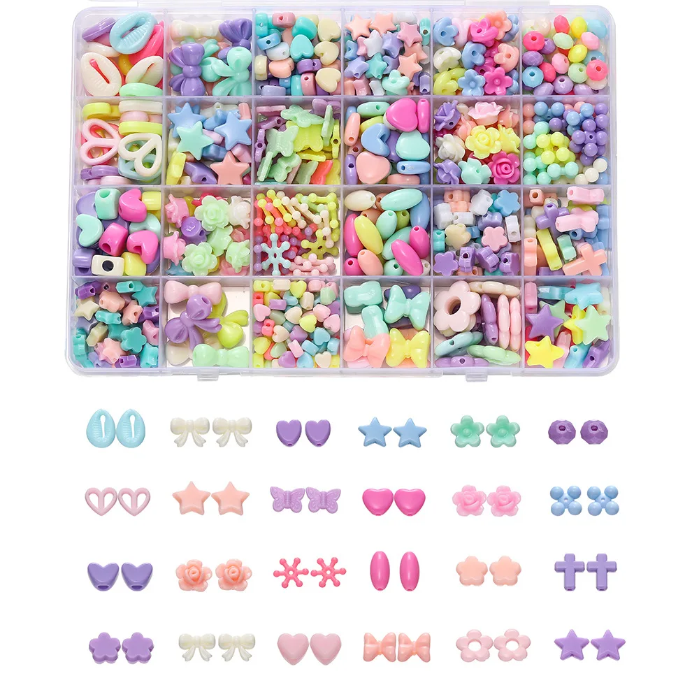 1 Box Colorful Acrylic Pony Bead Square Letter Clay Spacer Beads For DIY Bracelet Necklace Jewelry Making Accessories Kit view 5