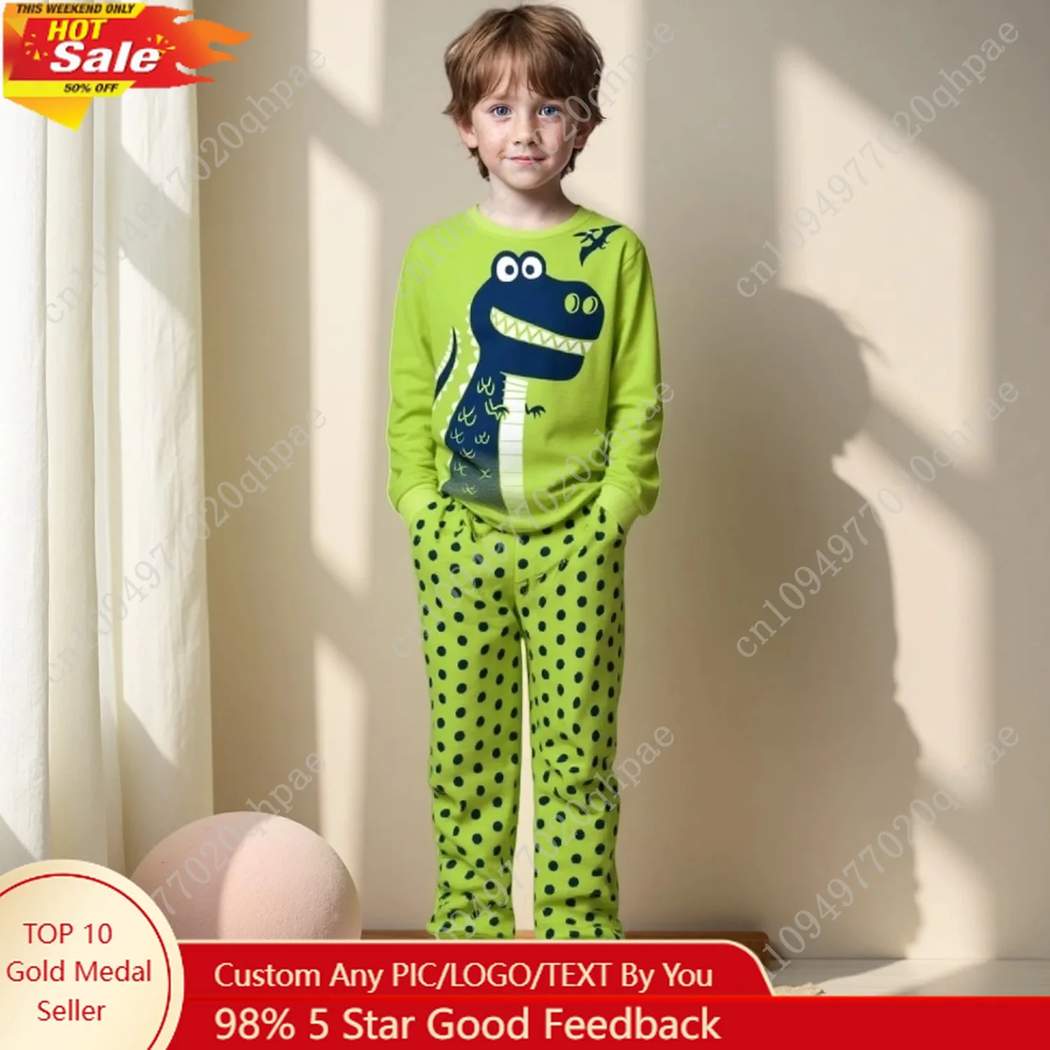 

New Pajamas Boys Girls Pajamas Clothing Dinosaur Sets Kids Long Sleeve +Pant Children Home Clothing Girl Nightgown Pjs