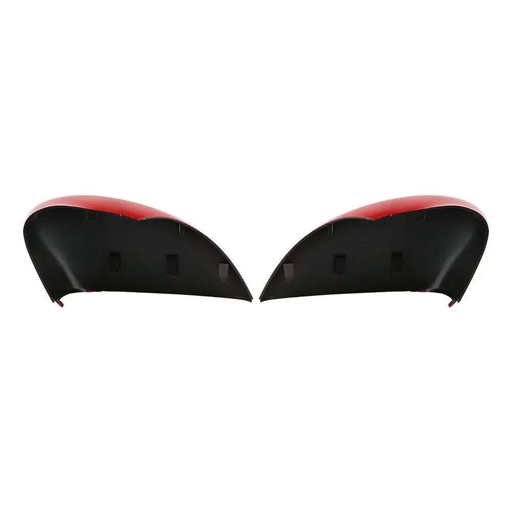 Left Right Car Side Rear View Wing Mirror Cover Caps Red For Ford Fiesta MK7 2008 2009 2010 2011 2012 2013 2014 2015 2016 2017