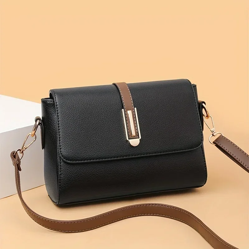 

Women Casual Shoulder Handbag Trendy Vegan Faux Leather Crossbody Bag Stylish Design Multiple Compartments