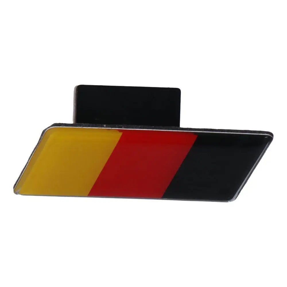 Crystal Drop Glue Aluminum Alloy Sticker Germany Flag Car Emblem Badge Metal Buckle 6.5*3.5cm Germany Flag Emblem Germany