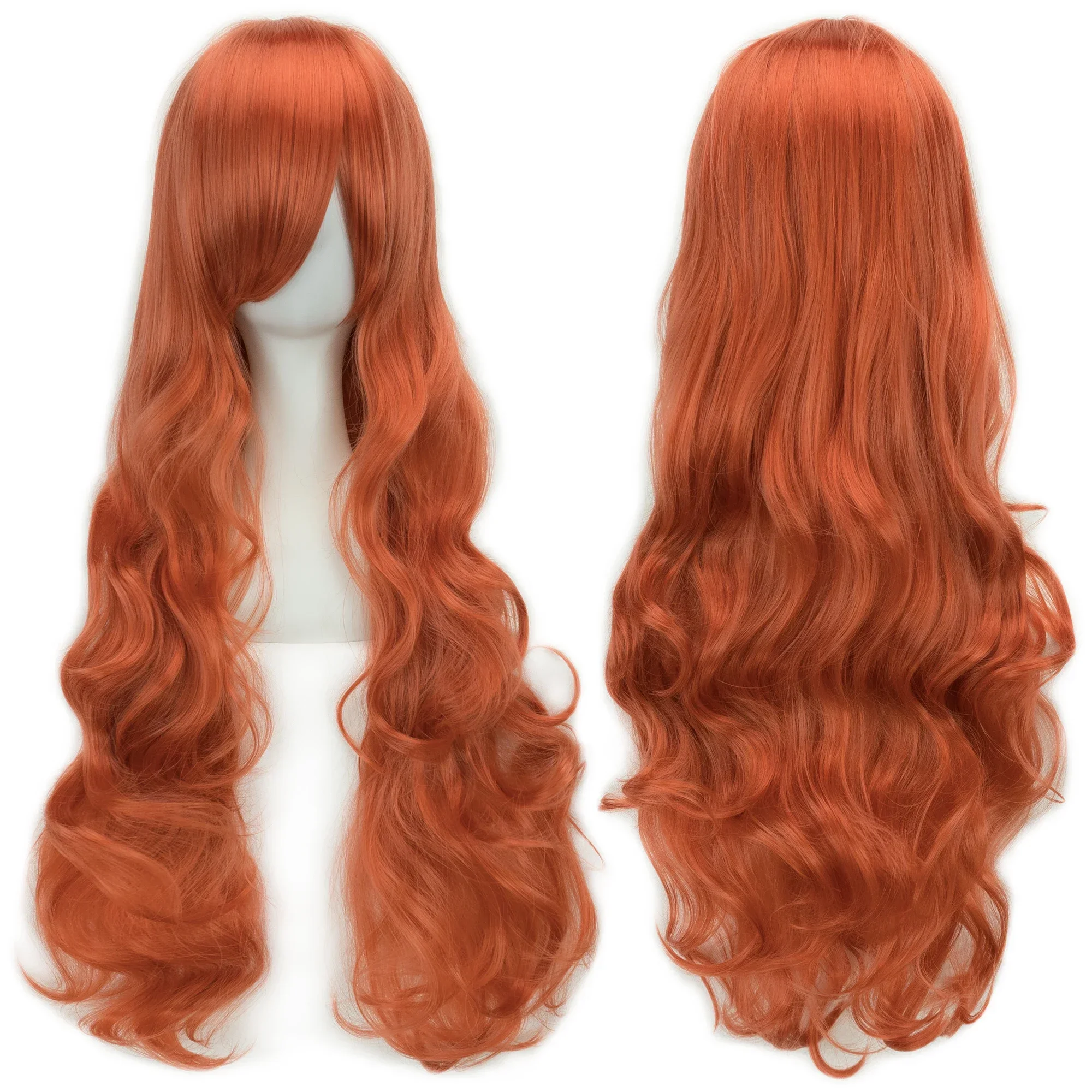 32Inch Synthetisch Haar Lang Krullend Cosplay Pruik Hoge Temperatuur Vezel Roze Groen Grijs Kostuum Party Hair Pruiken