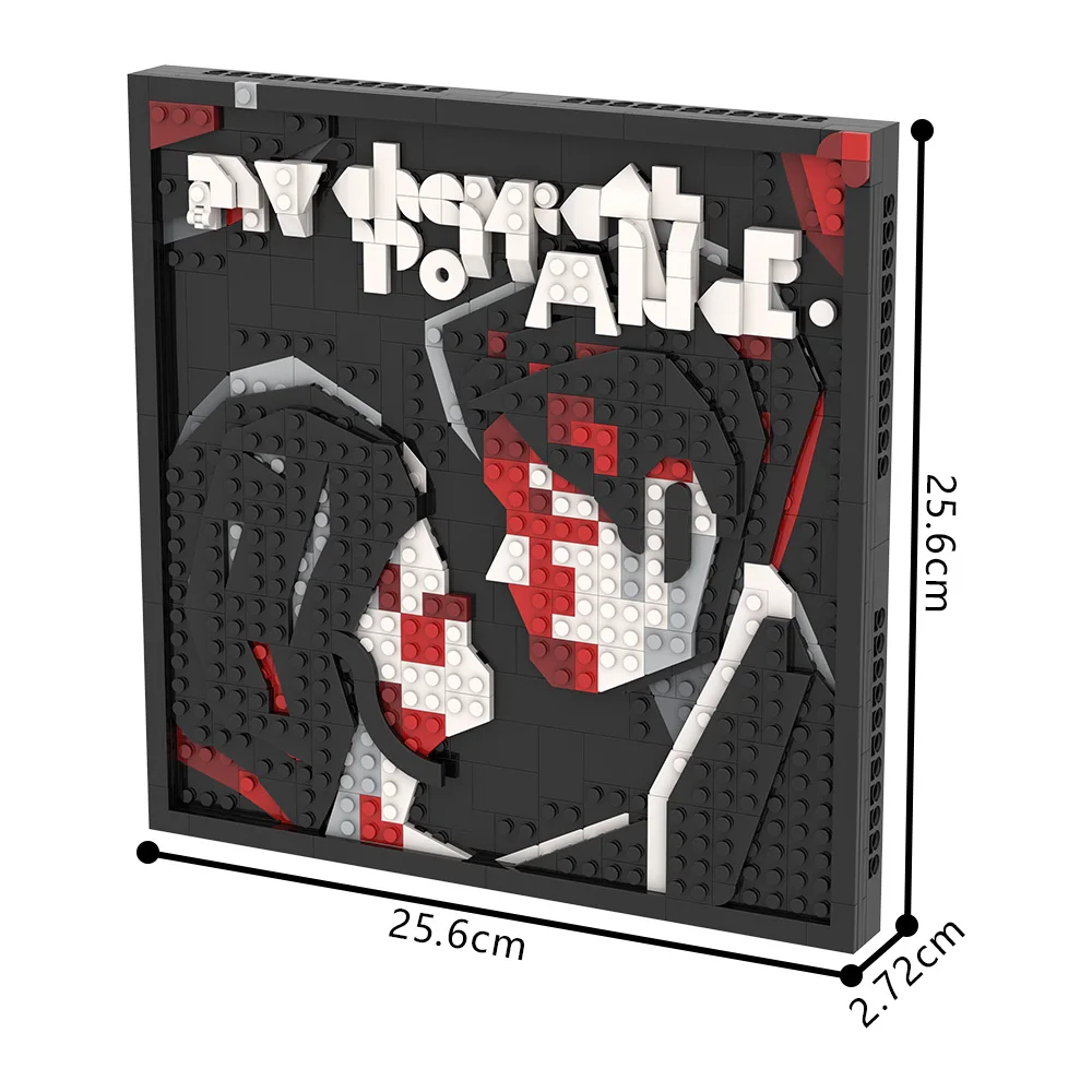 โกบริคส์ MOC MCR Three Cheerss อัลบั้มโมเสคบล็อกอาคารรุ่น 3D ศิลปะภาพวาดอิฐ DIY ประกอบของเล่นเด็กของขวัญ