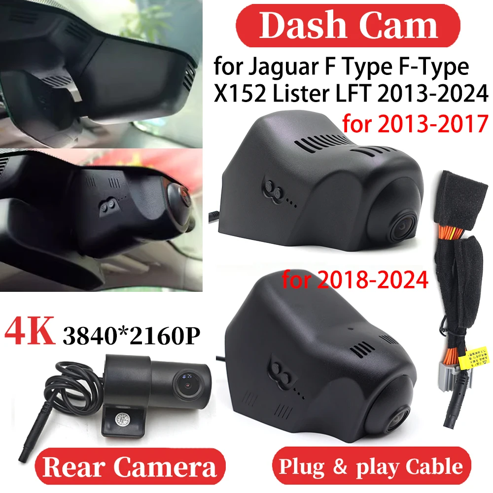 

ZJCGO for Jaguar F Type F-Type X152 Lister LFT 2013-2024 UHD Car 4K Video Recorder DVR Dash Cam Dashboard Camera Night Vision