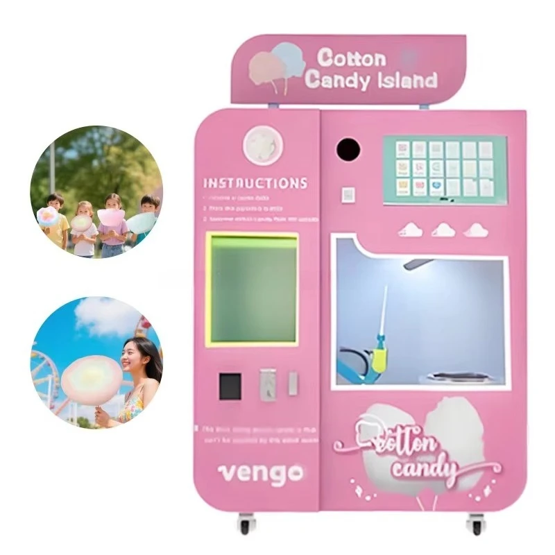 Hot Sale Commercial Full Automatic Digital Marshmallow Cotton Candy Machine Plug Type Snack Maker For Store Carnival Retail Use