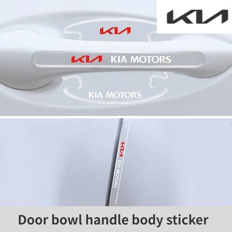 Autocollant de poignée de porte de voiture, protection de cuvette de porte rayée pour Kia K2, K3, K5, Kbery Sportage Cerato Optima Soul Rio Carens