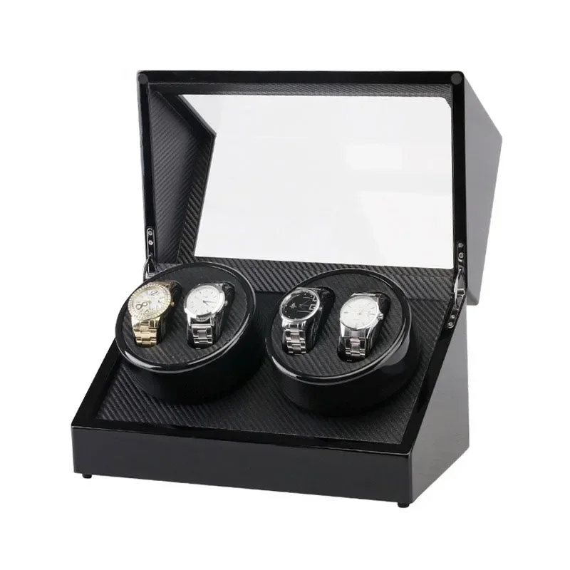 

Automatic Rotating Watch Winder Motor Box Luxury Silent Winders Watch Boxes Men Mechanical Watches 4 Slots Display Storage Gift