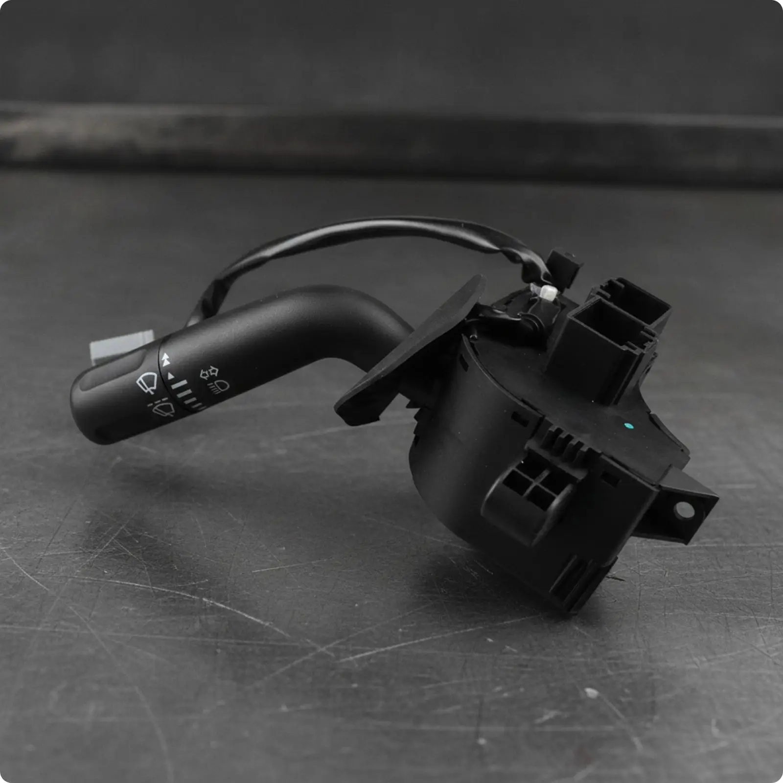 Steering Column Turn Signal Switch with Harness for Pickup Truck Headlight Wiper Lever Multi Function Control Replacement Black