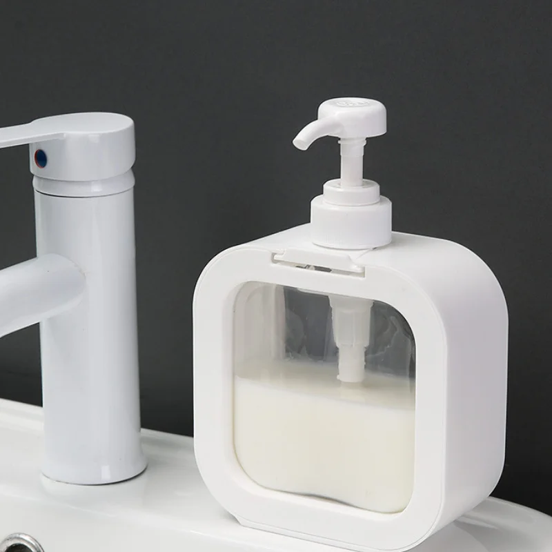 1pc 300ml 500ml Transparent Hand Sanitizer Dispenser Bottle, Household Soap Dispenser, Shampoo Bottle Container, Detergent