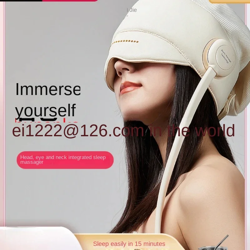 R1 Improve Sleeping Head Massager Scalp Electric Head Pressing Artifact Cervical Spine Eye Massager Gift