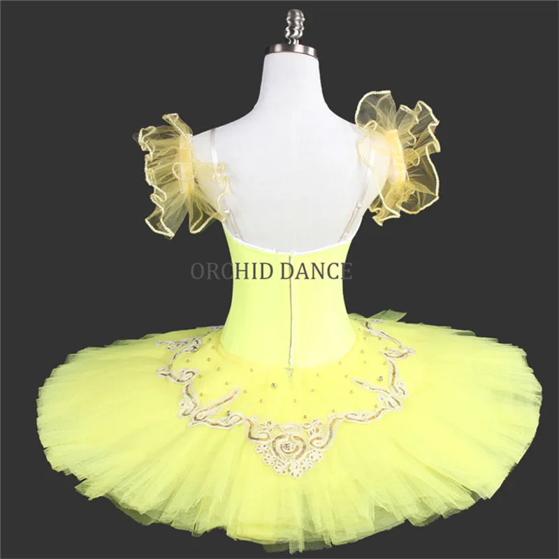 High-end Professional High Quality Custom Size Girls Adult Women Performance Wear Yellow Red Purple Medium Yellow Ballet Tutu