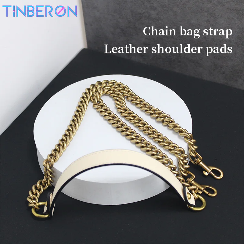 TINBERON Messenger Bag Chain One Shoulder Women\'s Genuine Leather Shoulder Strap Feminine Bag Replacement Strap Bag Accessories