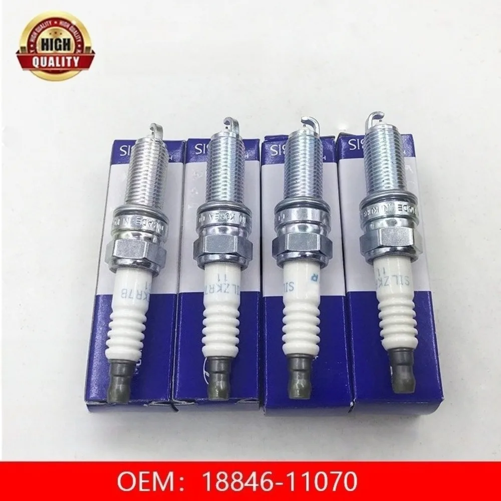 4pcs Iridium Spark Plug 18846-11070 1884611070 for Hyundai Elantra i40 ix35 Kia Optima Soul Sportage Engine G4KD G4NA G4NC G6DC