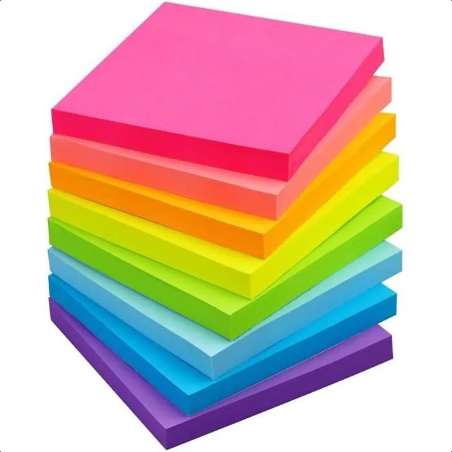 Sticky Notes 3x3 inch 8 Pads 82 Sheets pad Bright Colors SelfStick Note Pads Recyclable Sticky Pads Easy to Post for Home Offic