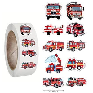 Schöne Baufahrzeugklebstoffe für Kinder, schöne Bagger, LKW, Feuer, Traktor, Belohnungen und Beleuchtungstennzeichen, 500pcs 6 Haupt -Selbstverkaufsverkauf - №4