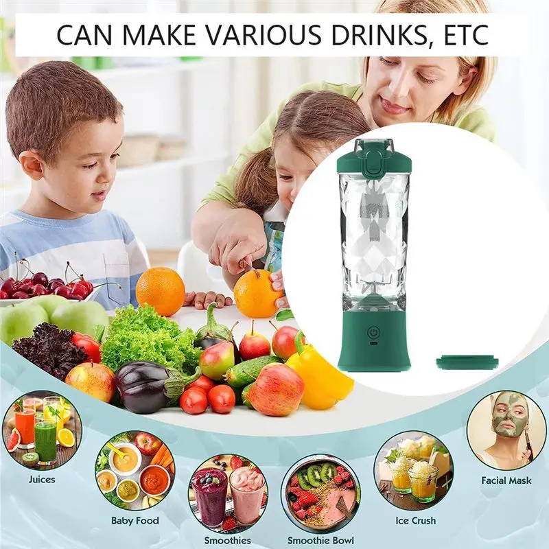 A98E-Portable Blender, For Shakes And Smoothies,Personal Blender With Rechargeable USB,Fruit,Smoothie Mixing Machine