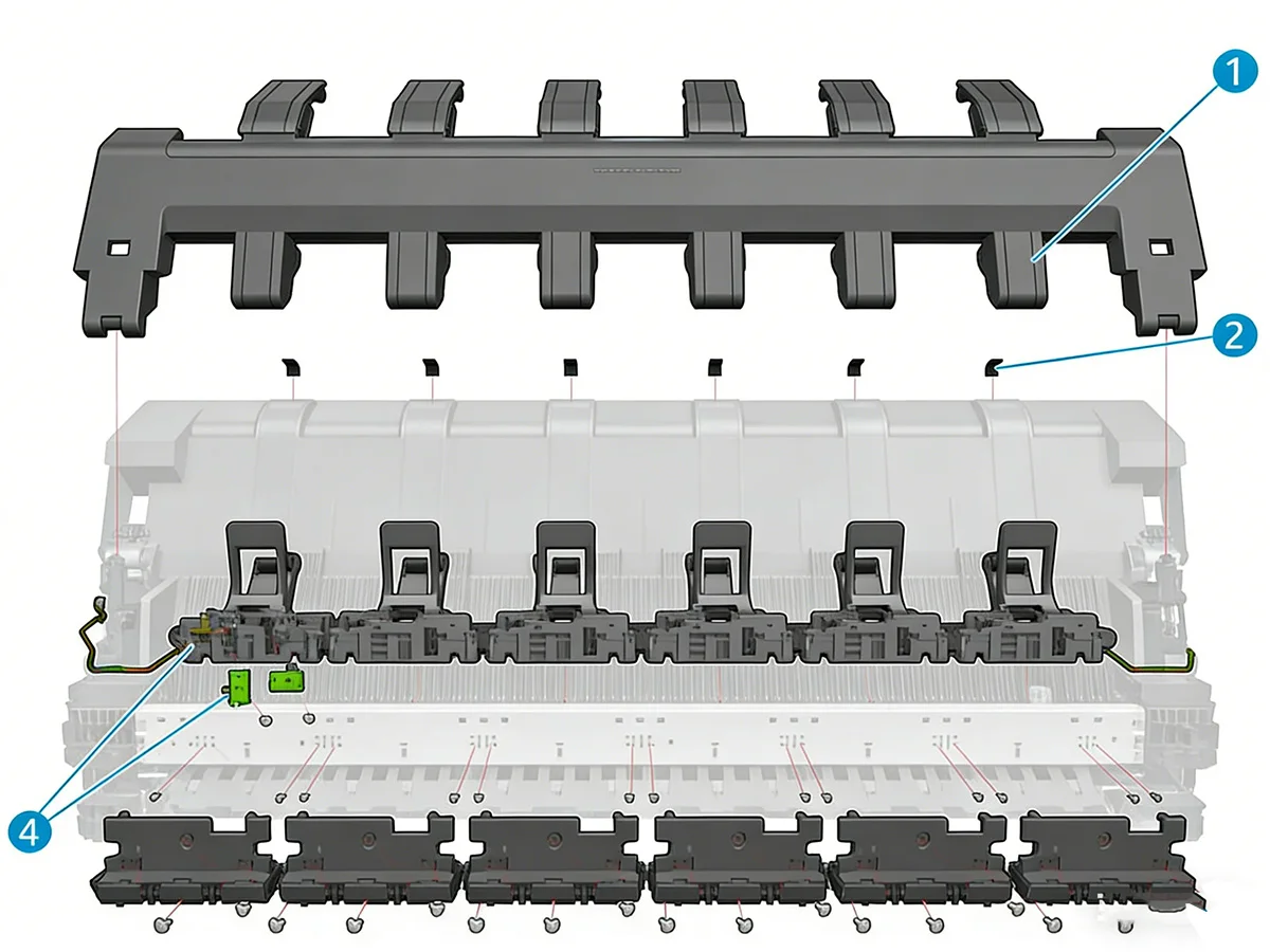 3EK10-67008 Stacker Hand Off Assy for HP DesignJet XL3600 TX600