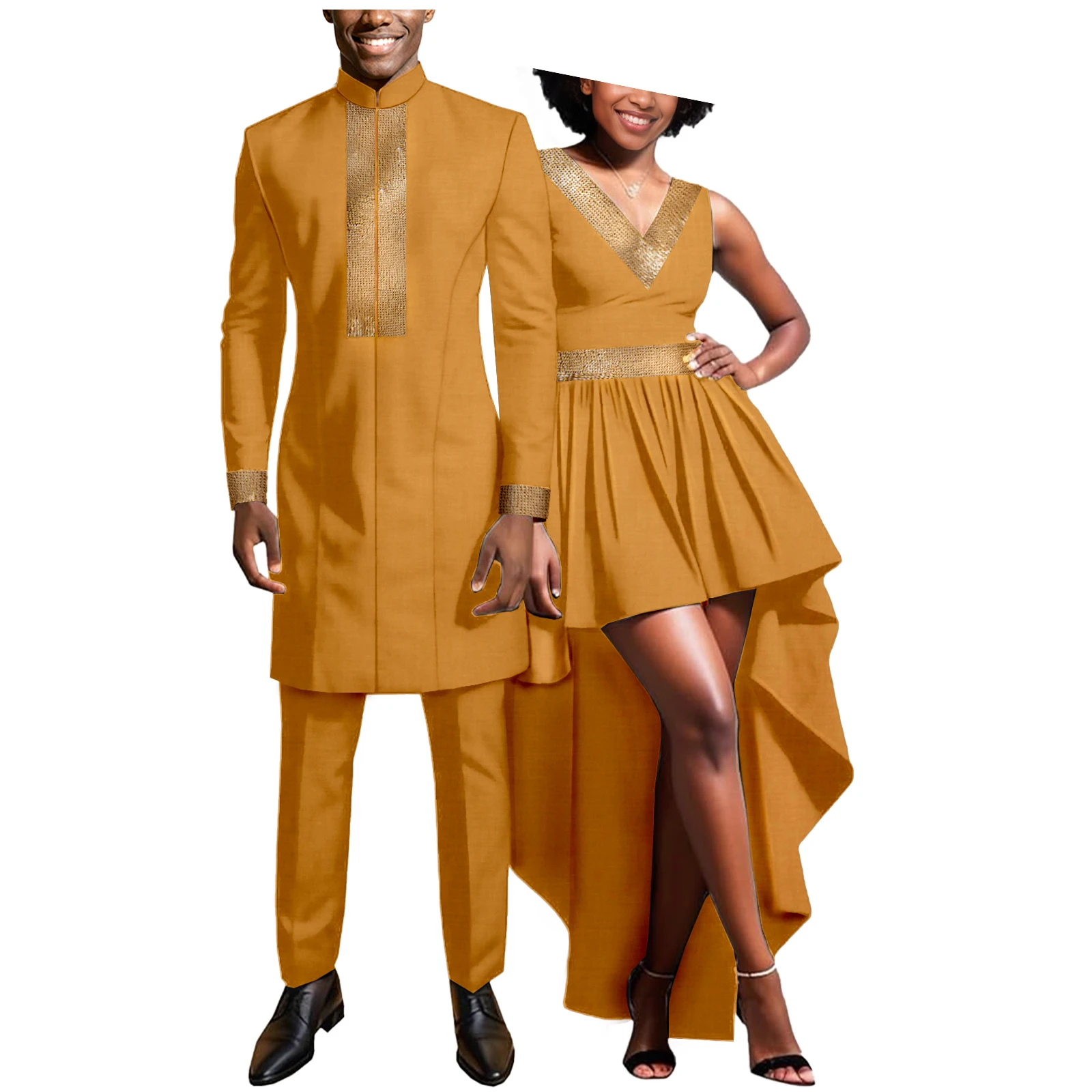مجموعة ملابس الزوجين الأفريقيات المطابقة للنساء فستان أنقرة تركيا Kente قماش مطبوع أو بدلة Dashiki للرجال سترة وسراويل