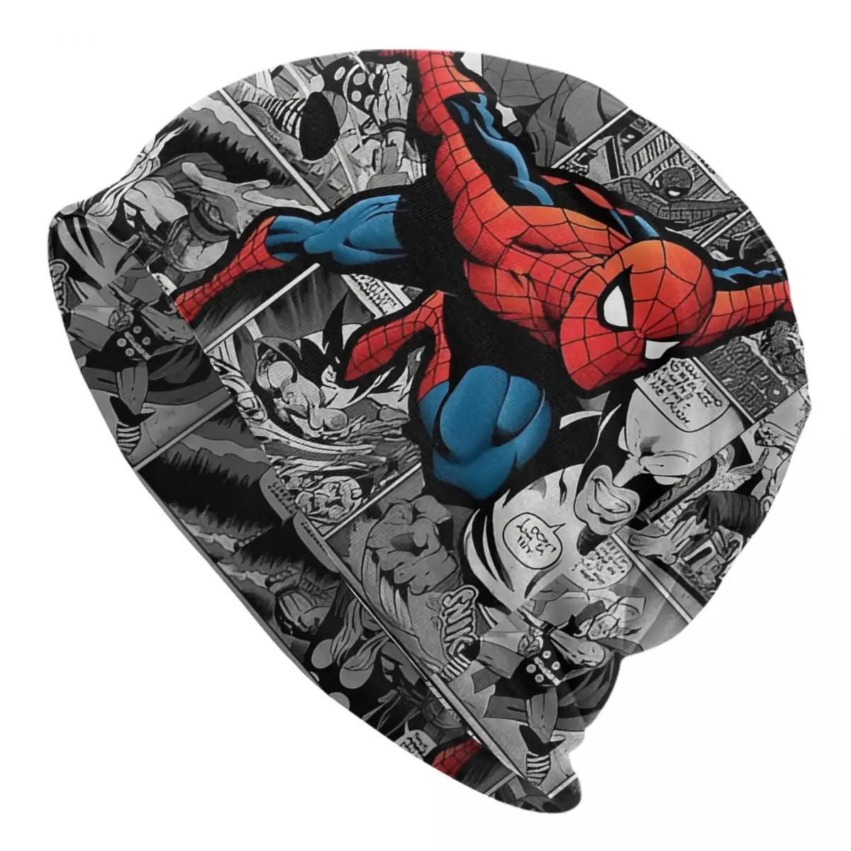 

Spider-Man Spiderman Hero Skullies Beanies Hats Vintage Unisex Street Caps Warm Dual-use Bonnet