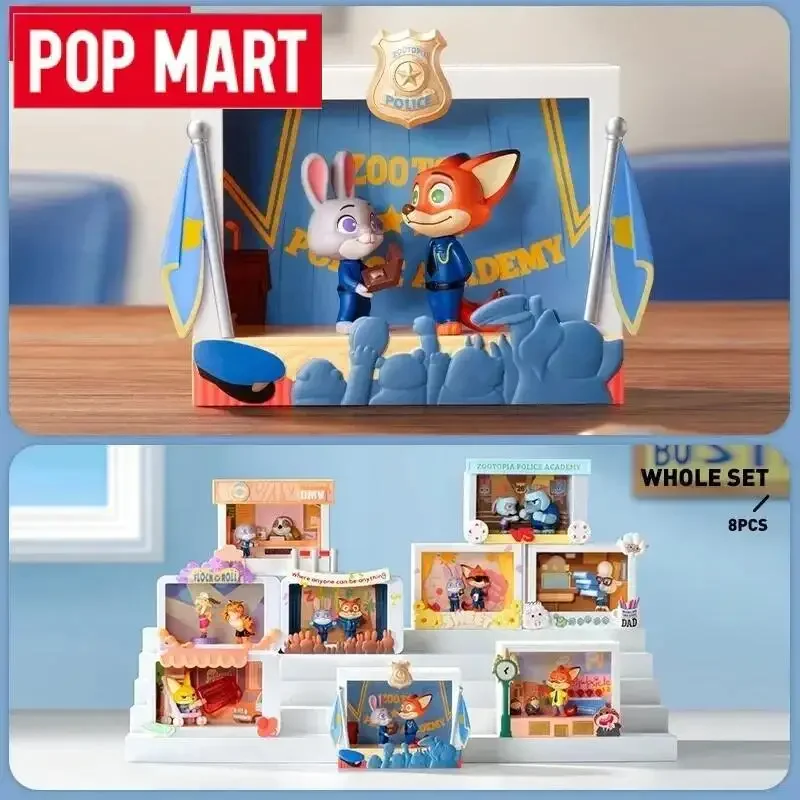 POP MART Zootopia Série Moments Clés Boîte Mystère Authentique Figurine Anime Mignonne de Bureau