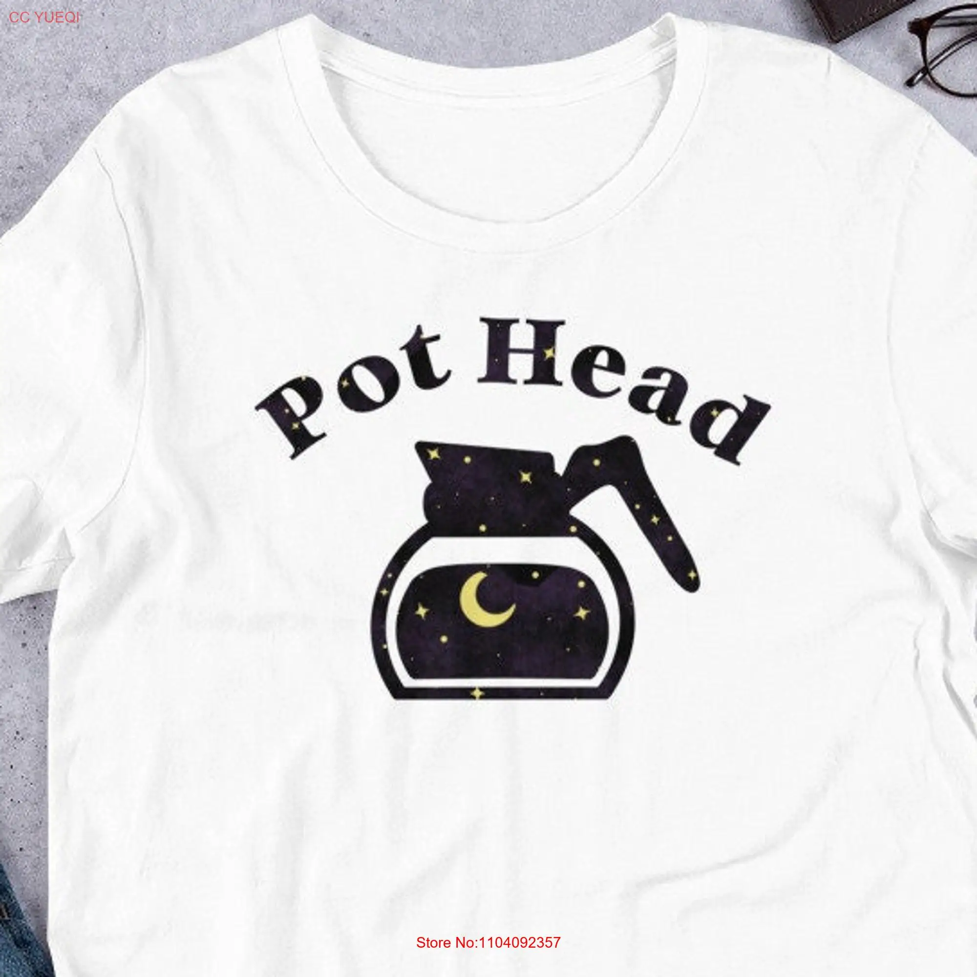 Galaxy Coffee Pot Head T Shirt Funny long or short sleeves