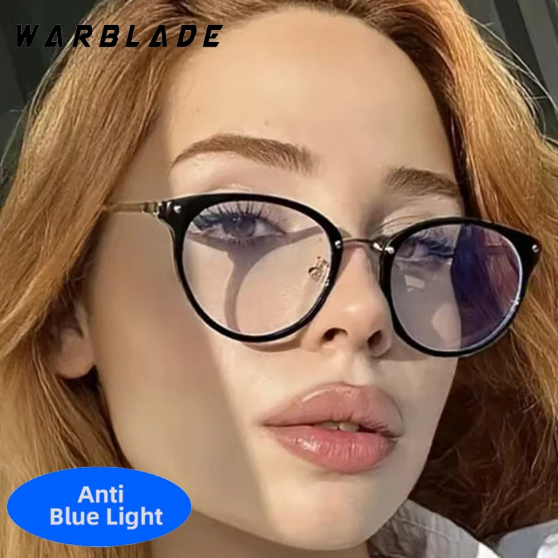 

Luxury Oval Frame Metal Leg Anti-Blue Light Glasses For Women Brand Design Men Computer Play Games Eye Protection Eyewear Lentes