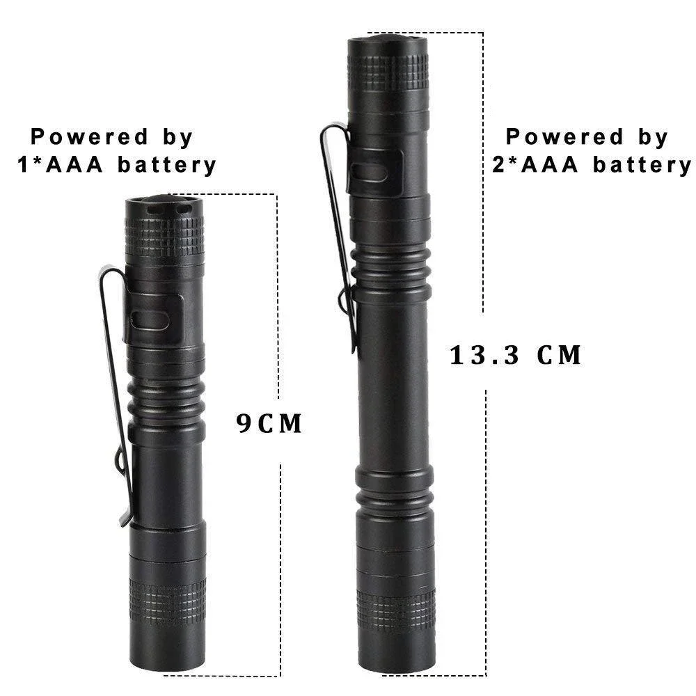 Mini Pen Clip Flashlight Waterproof Outdoor Small Flashlight Portable Aluminum Alloy UV Purple Light Banknote Detector Light