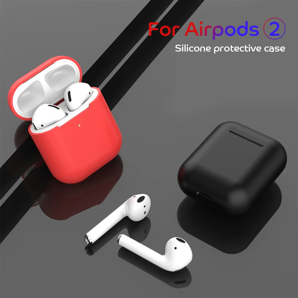 حافظة من السيليكون الناعم لأجهزة Apple Airpods 1/2 حافظة حماية لاسلكية مزودة بتقنية البلوتوث غطاء لجهاز Apple Airpods 2rd Gen