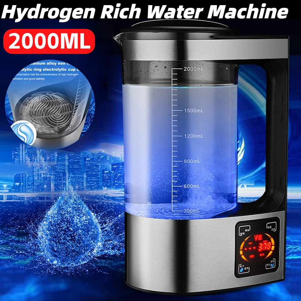 2L Hydrogen Rich Water Kettle Machine Healthy Hydrogen-rich Water Generator Electrolysis Water Heating Ionizer Machine