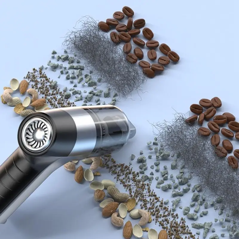 รถเครื่องดูดฝุ่นแบบใช้พลังงานสูงรถยนต์มือถือมือถือที่มีประสิทธิภาพการดูด USB แบบชาร์จได้ N58D