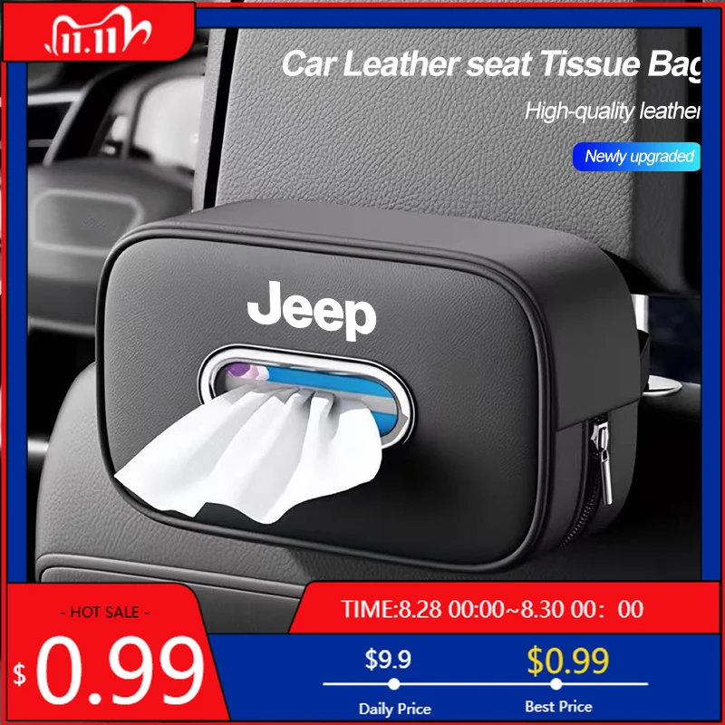 

Подстаканники для автомобильных сидений, коробка для салфеток, подвесная сумка для хранения автомобиля для Jeep Wrangler JL Renegade Grand Compass Gladiator Cherokee Patri