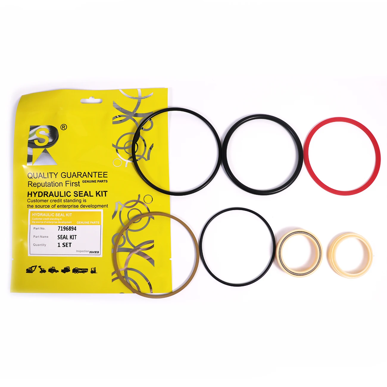 

Seal Kit 7196894 Fits for Bobcat Hydraulic Cylinder 753 773 863 S130 T140 Single Tilt Skid Steer