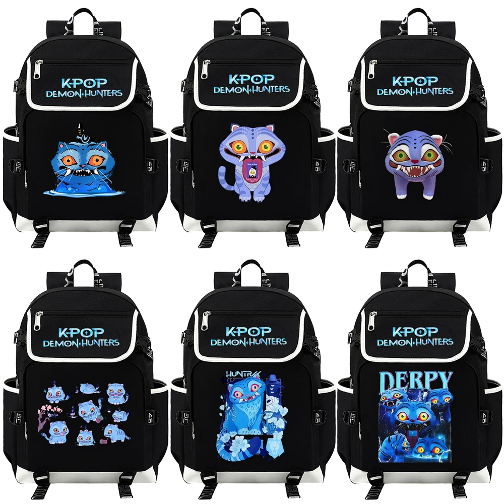 

Kpop Demon Hunters Schoolbag Casual Backpack Teenagers Laptop Travel Boys Girls Teenagers Bags