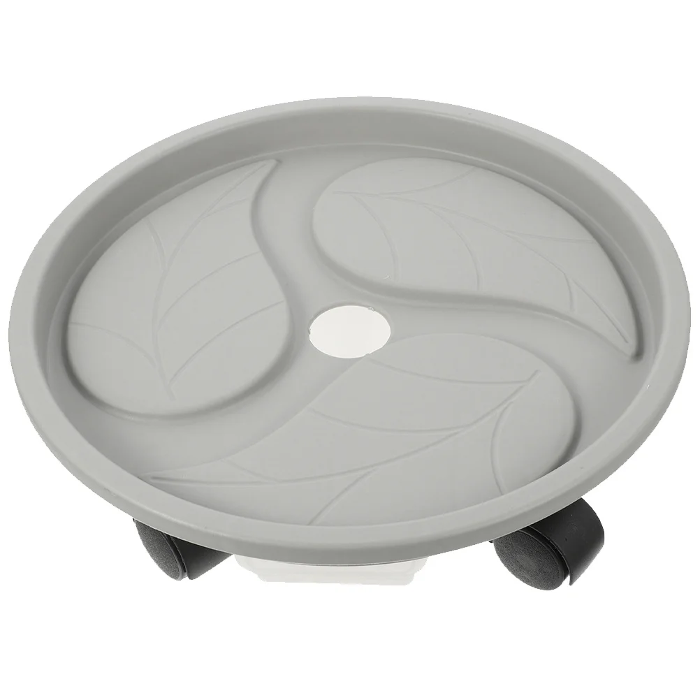 

Flowerpot Tray Round Plant Pot Roller 360 Rotating Wheel Trolley Garden Balcony Indoor Mover Stand Bonsai Base