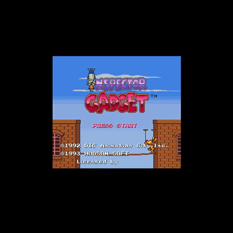 New Arrival Inspector Gadget NTSC 16 Bit Big Gray Game Card For 46Pin USA Game Players