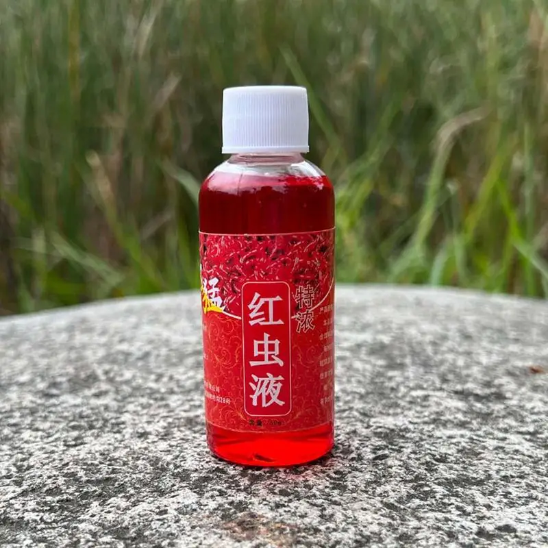 60 ml flüssiger Blutwurm-Duft, Fischlockstoff, konzentrierter roter Wurm, flüssiger Fischköderzusatz für Forelle, Kabeljau, Karpfen, Barsch, Catfis