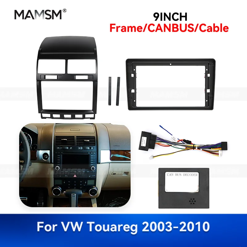 

MAMSM 9-дюймовый для VW Touareg Android 2003-2010 автомобильный радиоприемник стерео рамка авто мультимедийный GPS жгут проводов Canbus комплект
