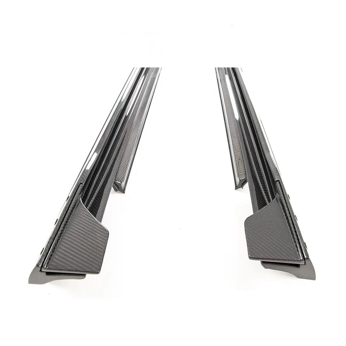 Faldones laterales de cubierta de motor de capó de fibra de carbono seca para Porsche Panamera 971 2.9T