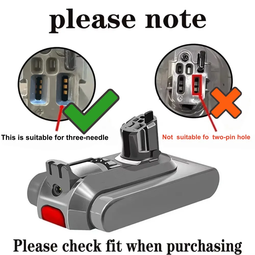 Rechargeable 25.2V 6.0Ah Click-in Battery Pack for Dyson V11 SV15 SV16 SV17 SV22 SV28  Handheld Vacuum Cleaner Replacement Parts - view 5