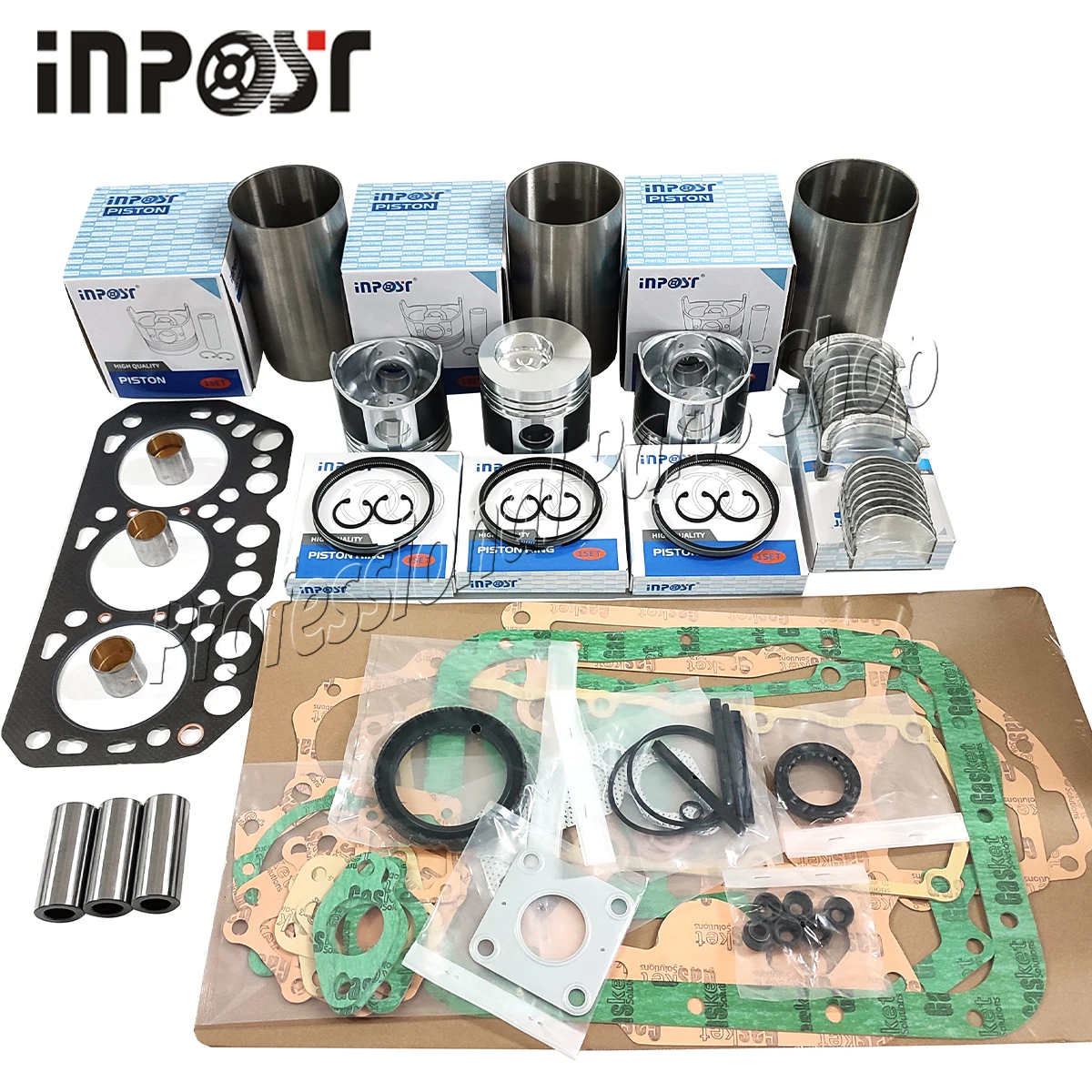 Nuevo Kit de Reconstrucción de Motor K3M para Motor Mitsubishi, Juego de Reparación para Tractor Compacto Case 1140 (Inyección Directa)