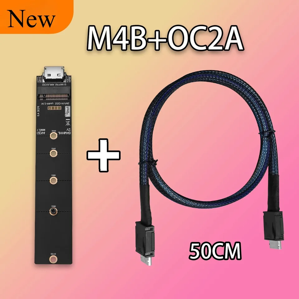 NVMe M.2-Mkey to External Oculink SFF-8612 Adapter Cable GPU PCIE