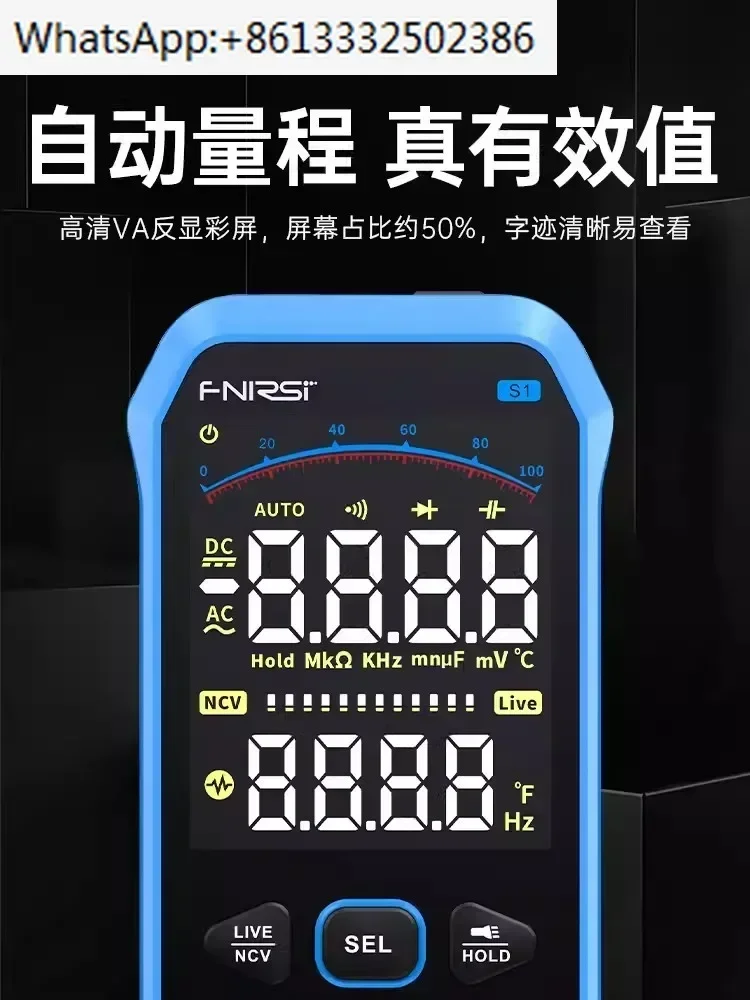 Multimetro/Digitale ad alta precisione/Tellemente automatico/Portatile/Ultra sottile/Anti bruciatura/Display digitale/Misuratore universale