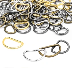 10pcs/pack D Ring Metal Ring Metal Clasp Belt Buckle Leather hardware bra hook Package accessories Webbing 10mm-38mm