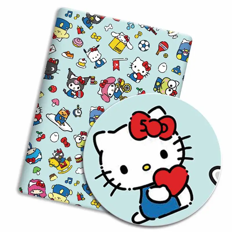 Sanrio fabric 140x50CM Cartoon cotton fabric Patchwork Tissue Kid Home Textile Sewing Doll Dress Curtain Polyester cotton Fabric